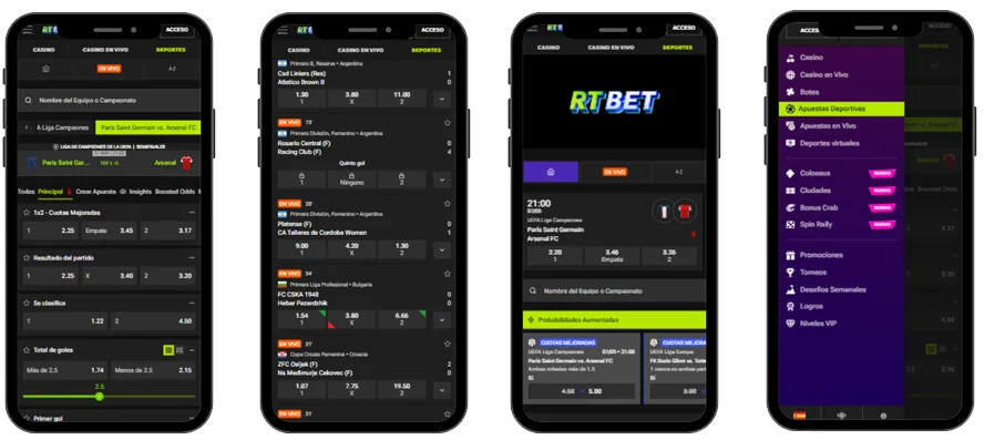 RTBet Ekraanipilt 3
